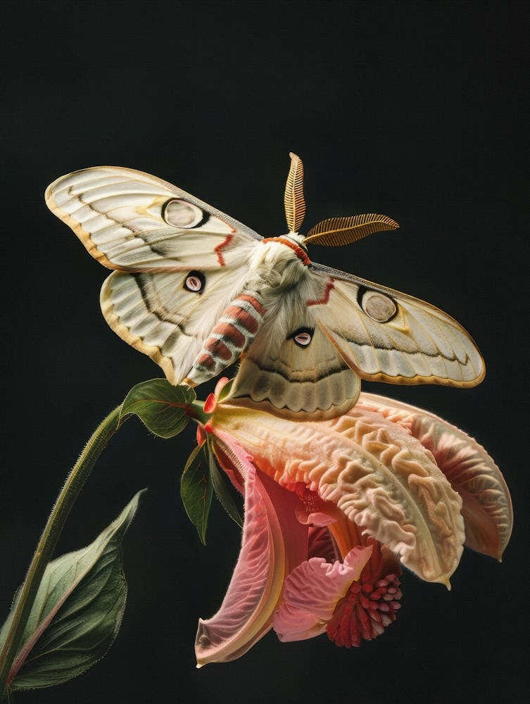Moth On A Flower