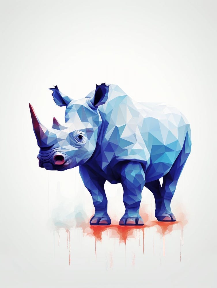 Rhinoceros Minimalist Abstract 4