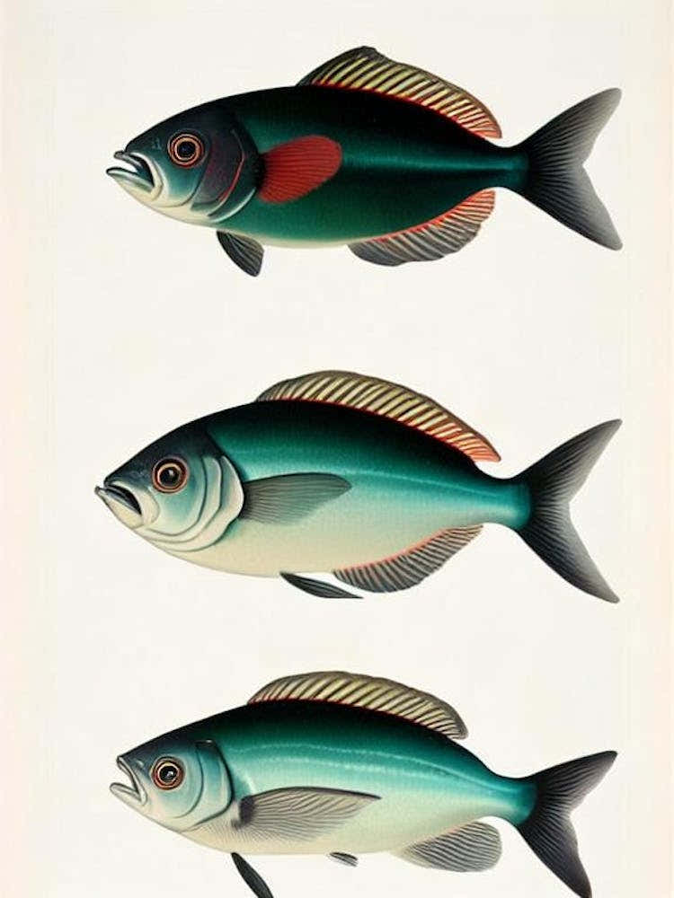 Barreleye Fish Vintage Poster