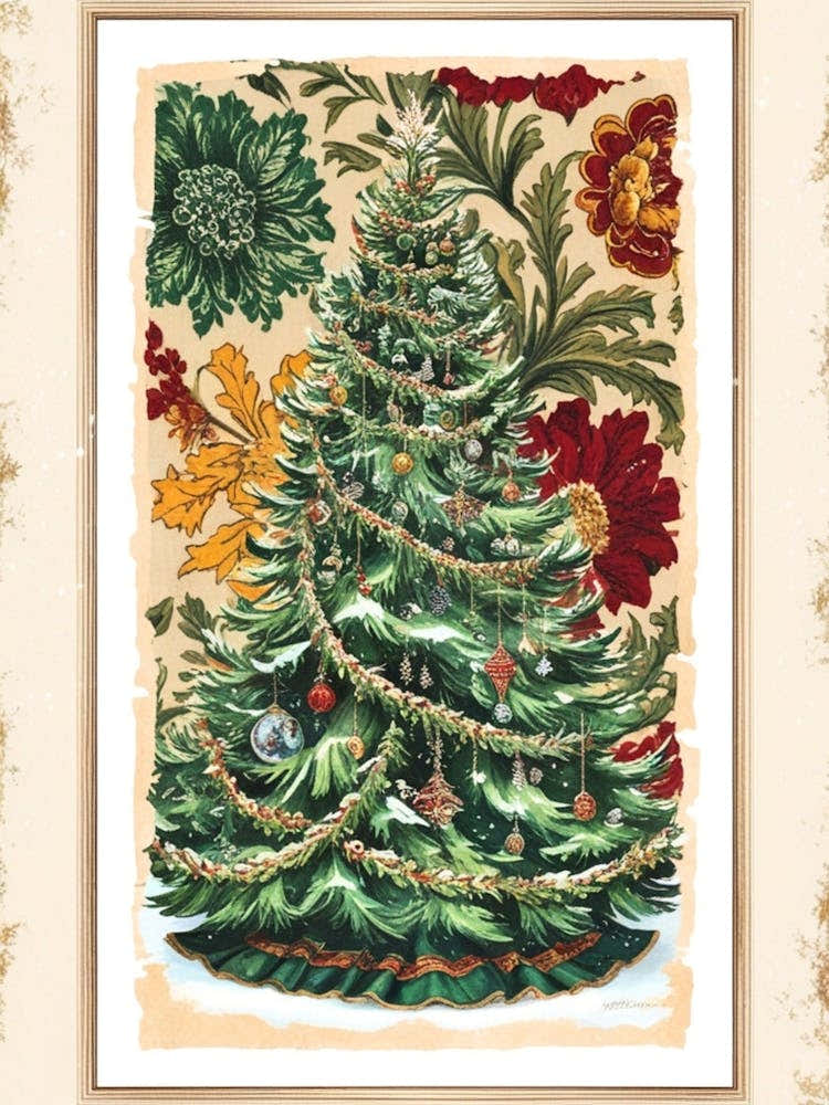 William Morris Christmas Tree 62