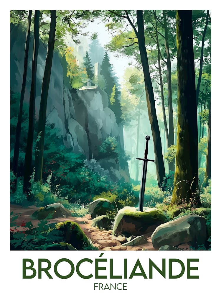 Affiche de voyage Brocéliande