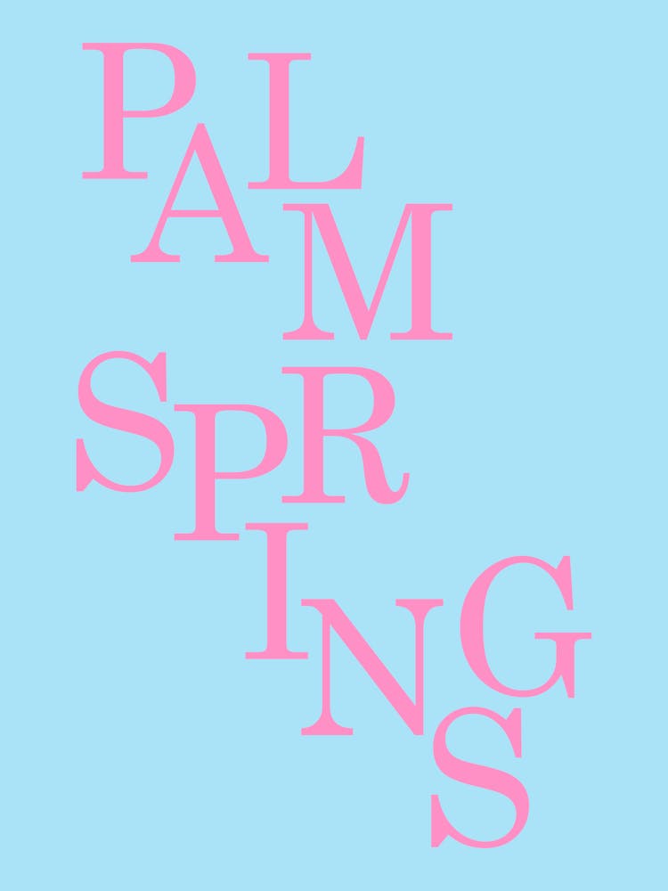 Palm Springs Blue And Pink