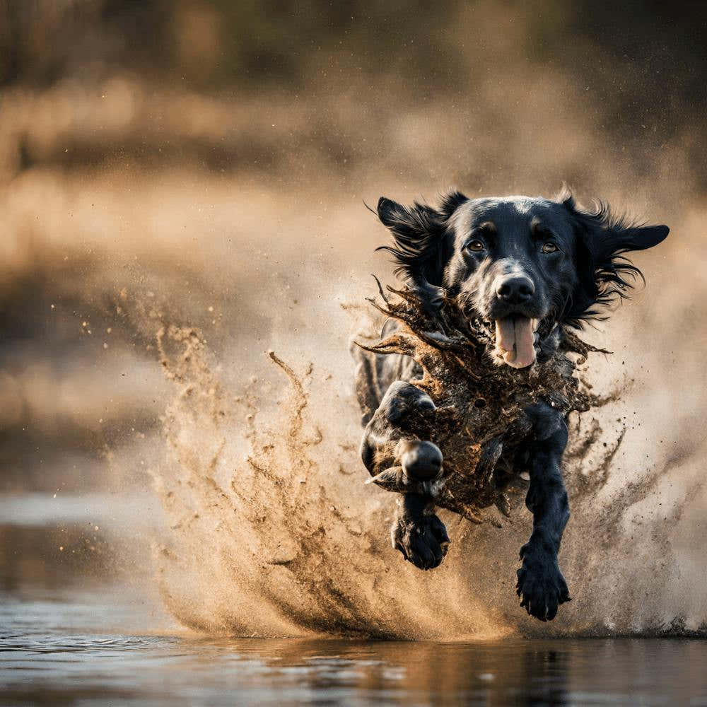Dog Running In Water