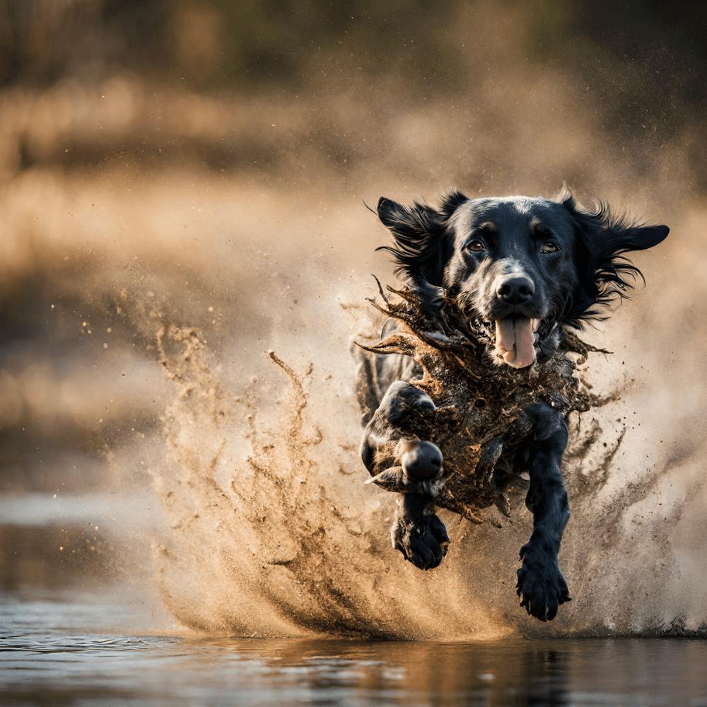 Dog Running In Water