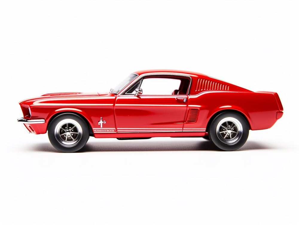 Toy Car 67 Ford Mustang Coupe Red