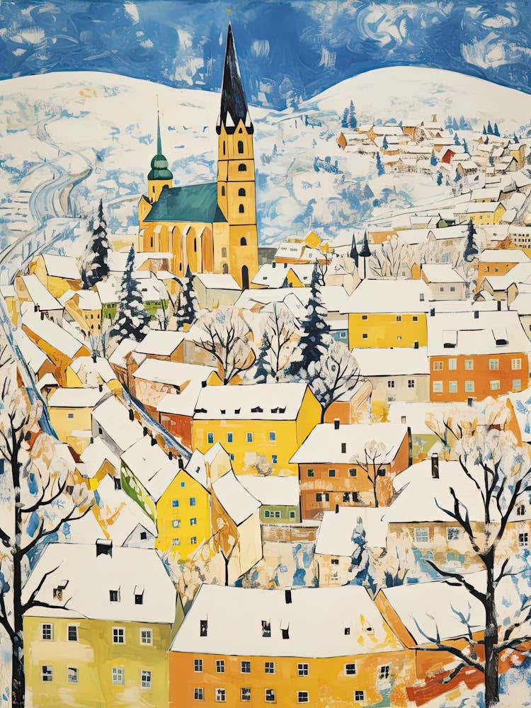Winter Snow Salzburg   Austria Snow Illustration 2