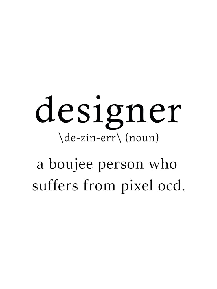 Designer Definition Poster - Dictionary