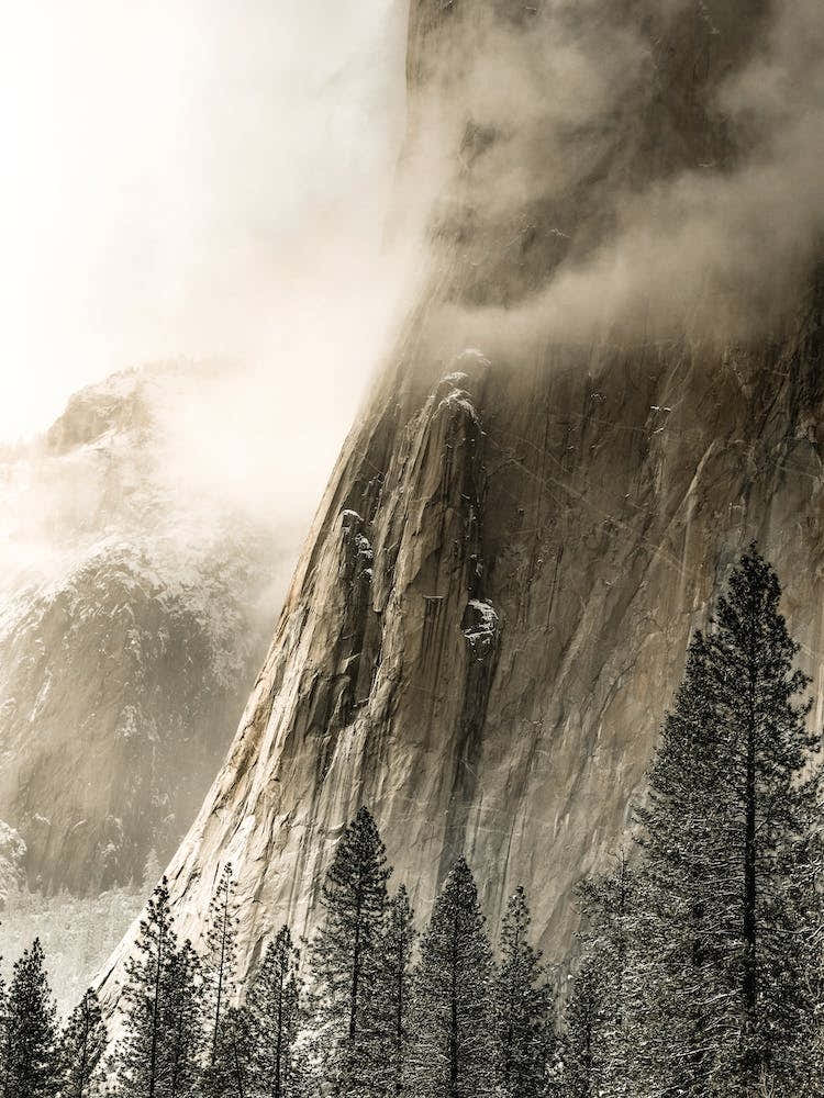 Half Dome Winter Scenery