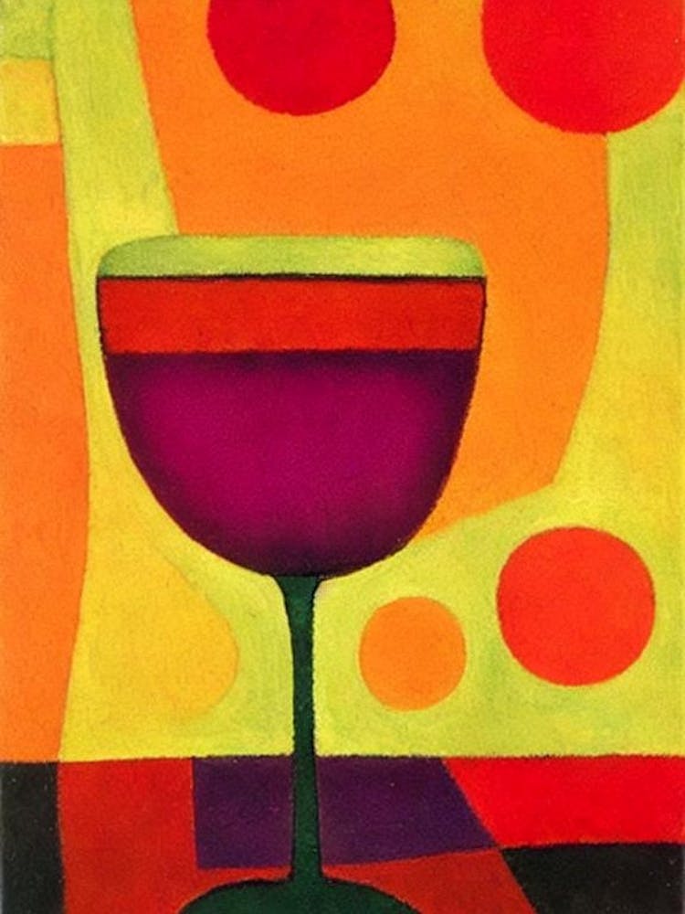 Belladonna Paul Klee Inspired Abstract Cocktail Poster