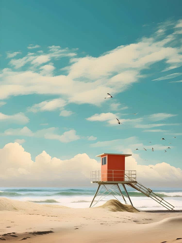 Lifeguard Tower On The Beach 1