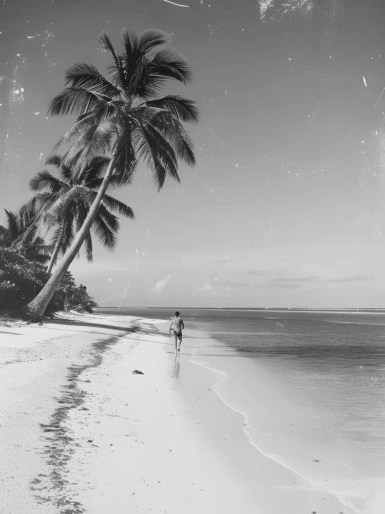 Person Walking On Beach