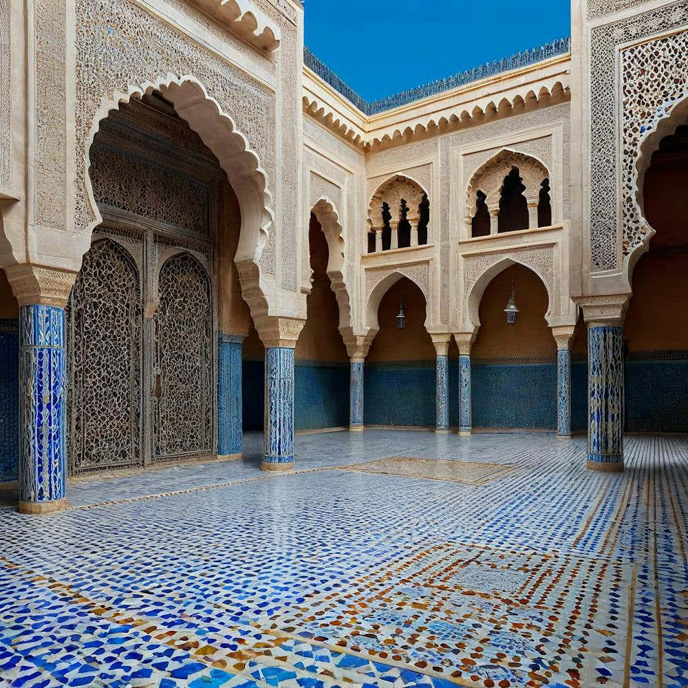 A Sequence Of Quick Shots Of Moroccan Palaces And