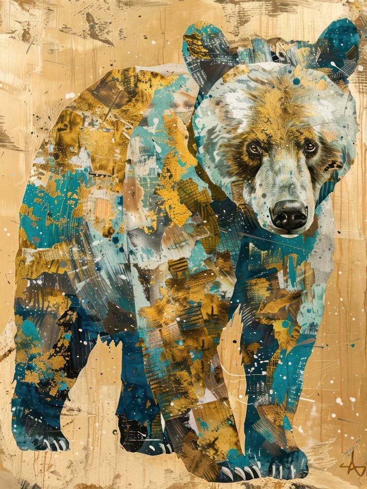 Bear Gold Effect Collage 3