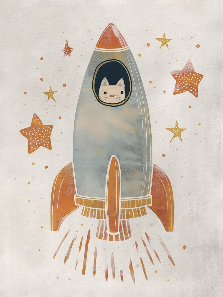 Boho Nursery 18 Space Cat