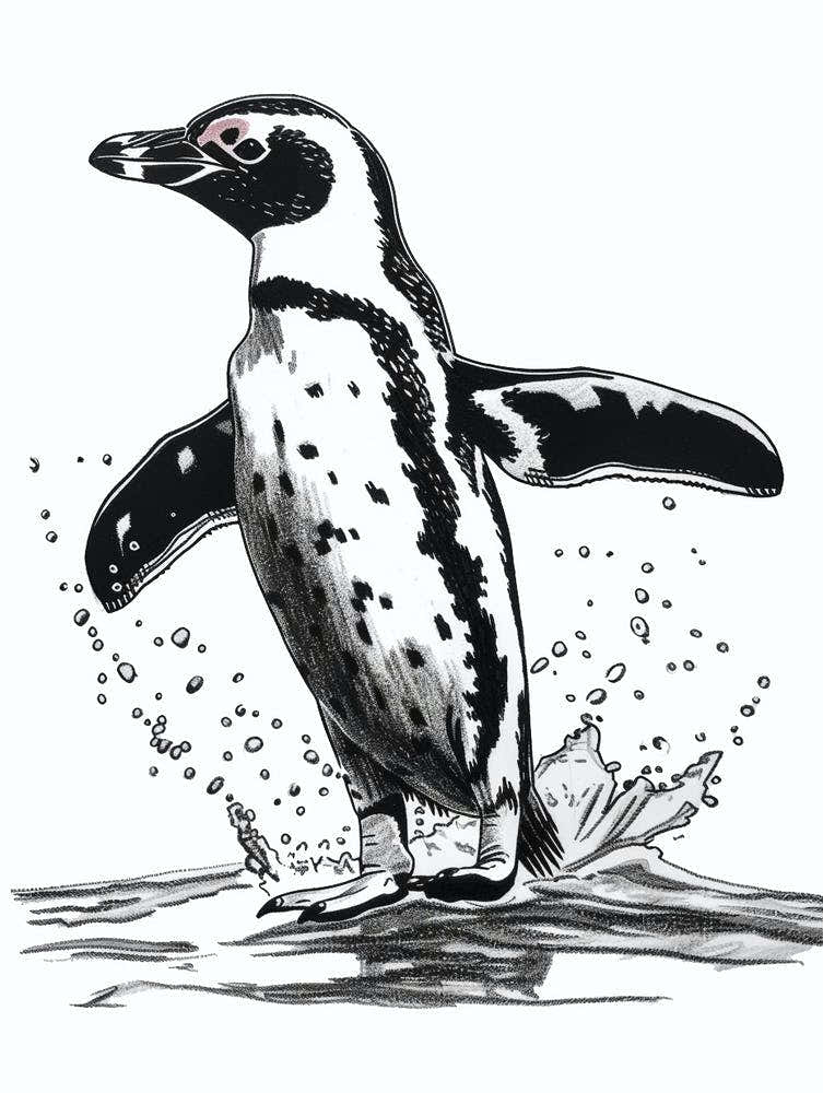 African Penguin Jumping Out Of Water 4