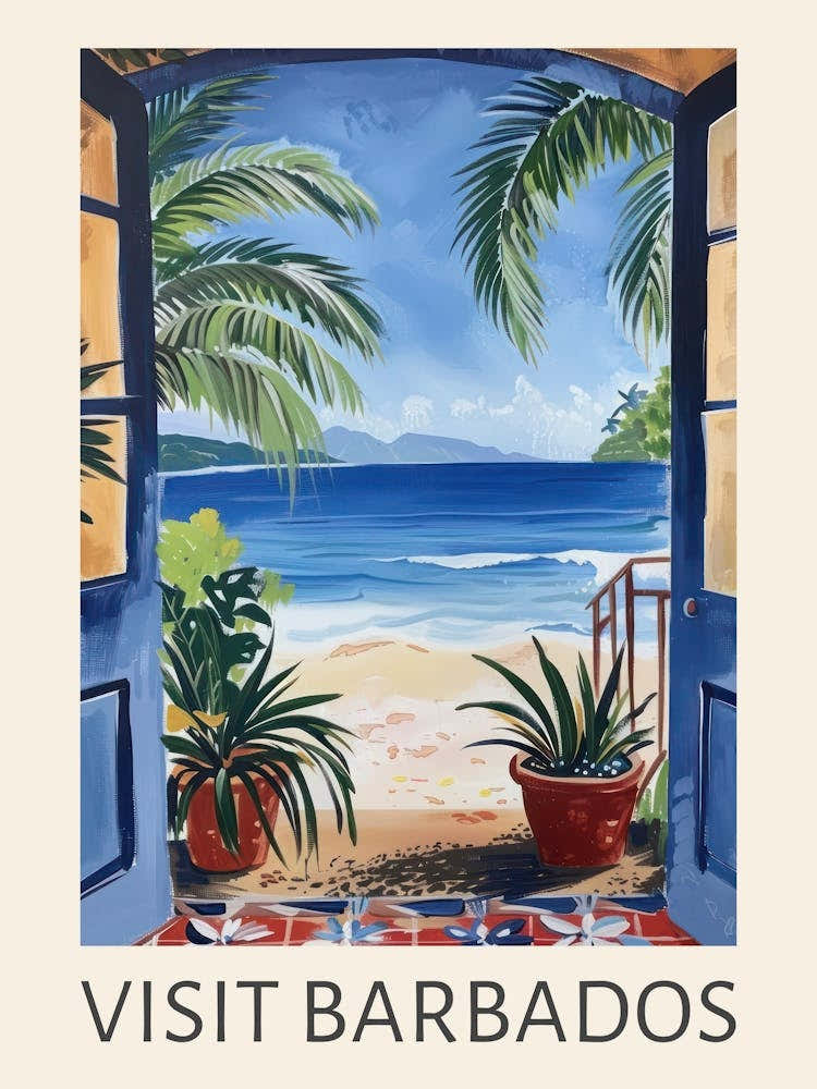 Visit Barbados Travel Poster