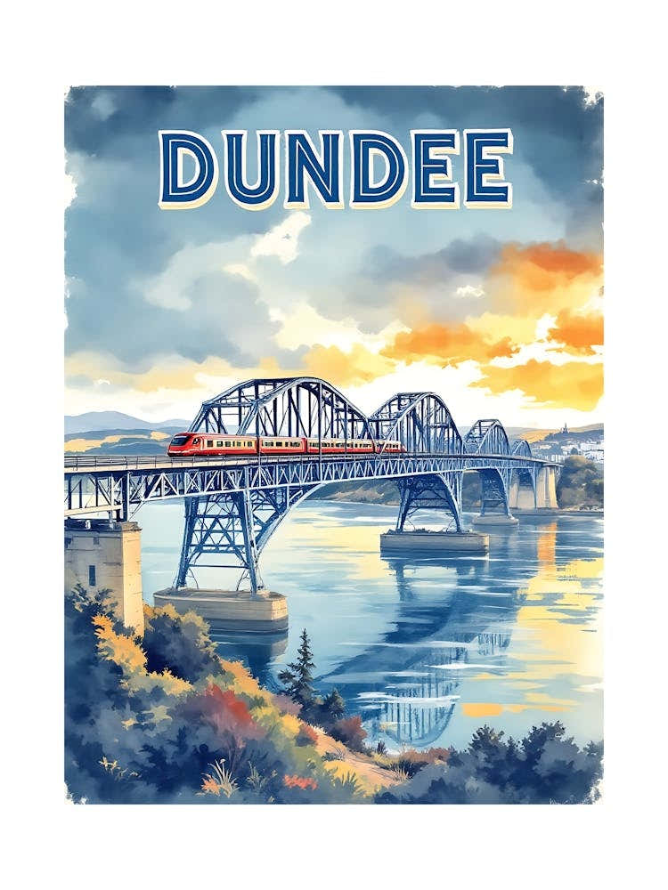 Dundee Watercolor Vintage Travel V 03