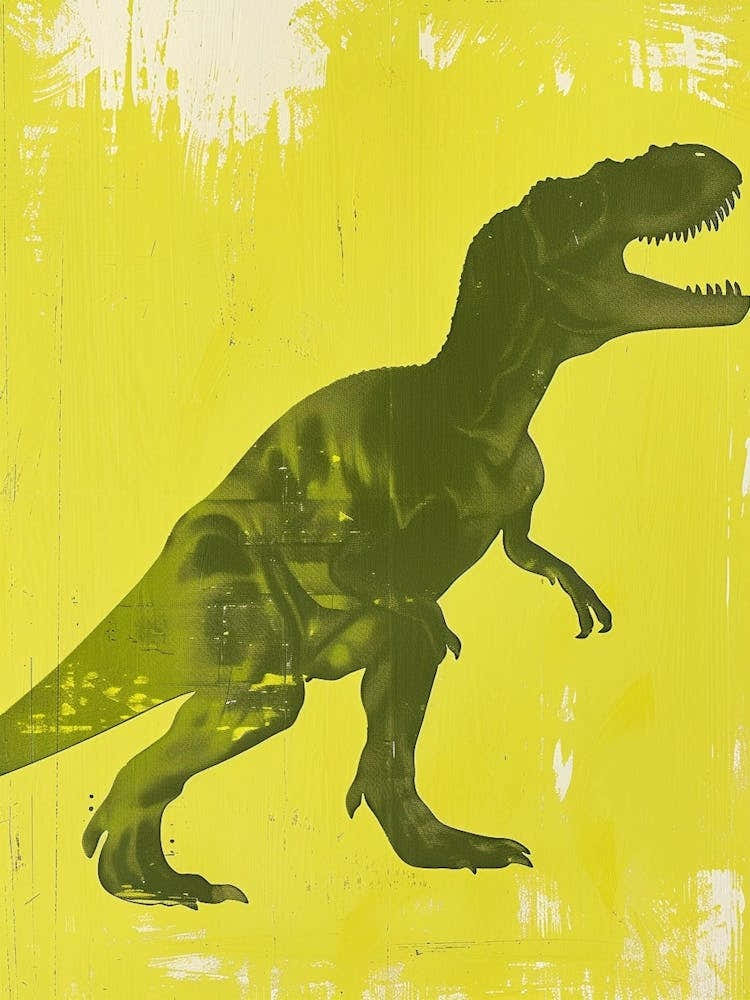 Khaki Green T Rex Silhouette 1