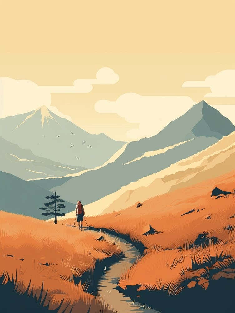 Camino De Santiago Spain 1 Hiking Trail Landscape