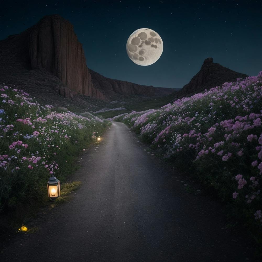 Full Moon In The Desert
