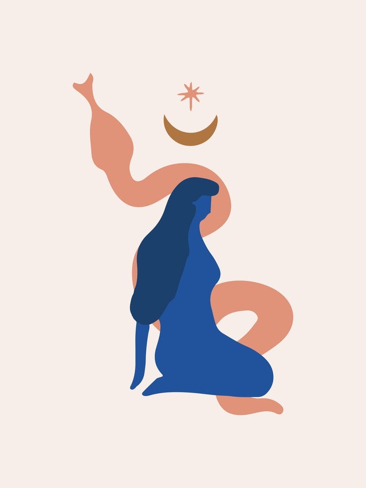 Woman Figure And Snake