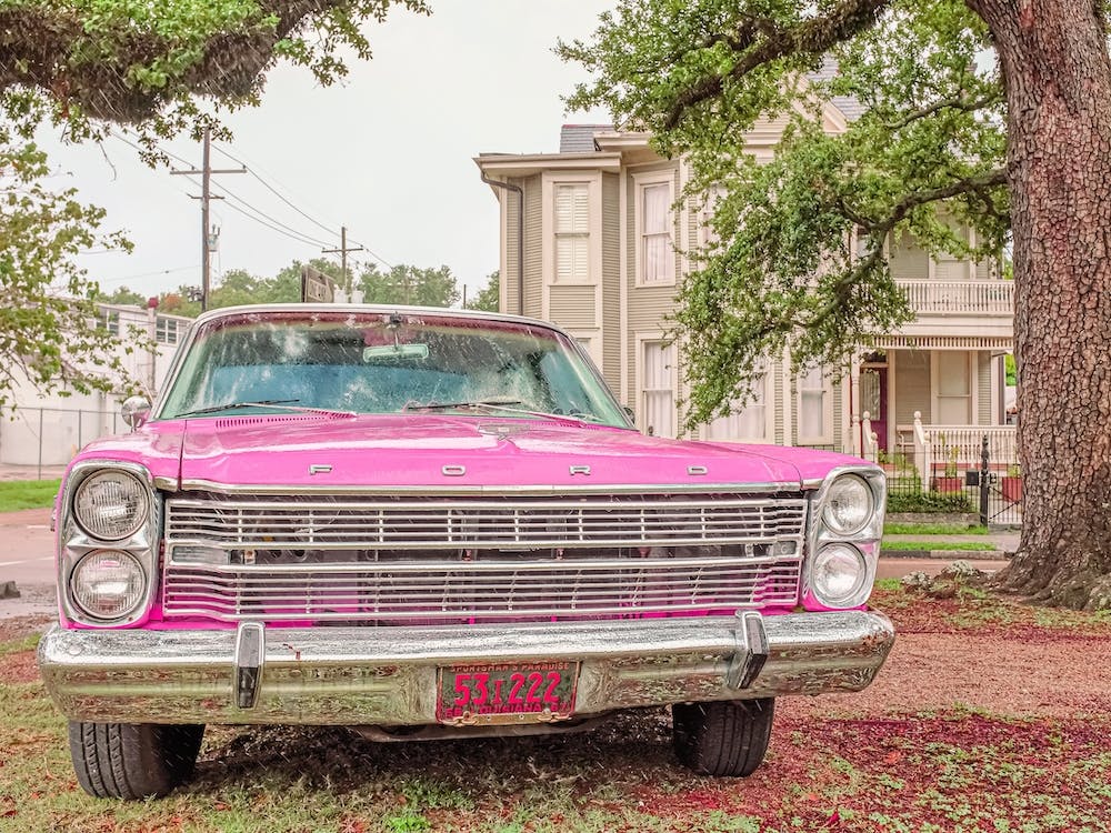 Pink Old Lady Car, Nola