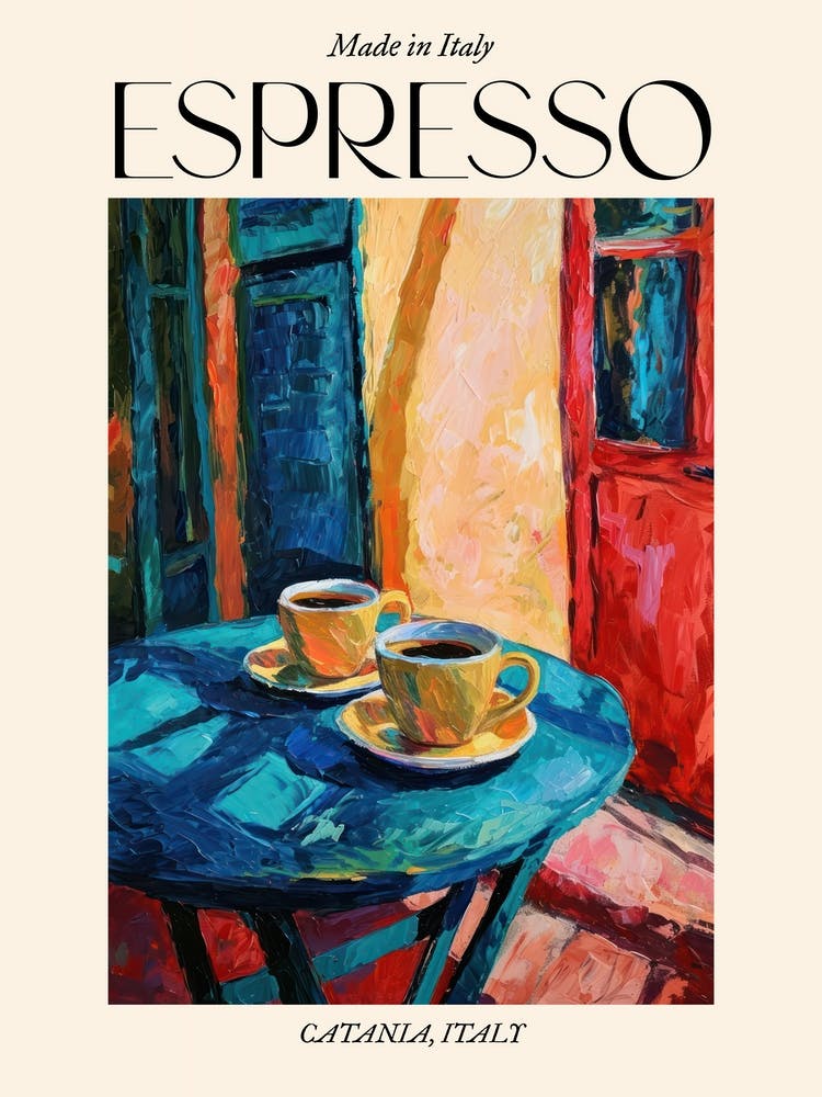 Catania Espresso Made In Italy 3 Poster