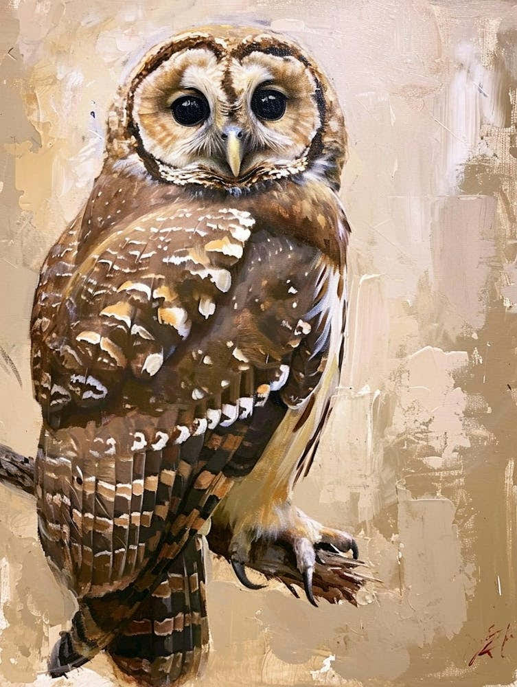 Spotted Owl Painting 2