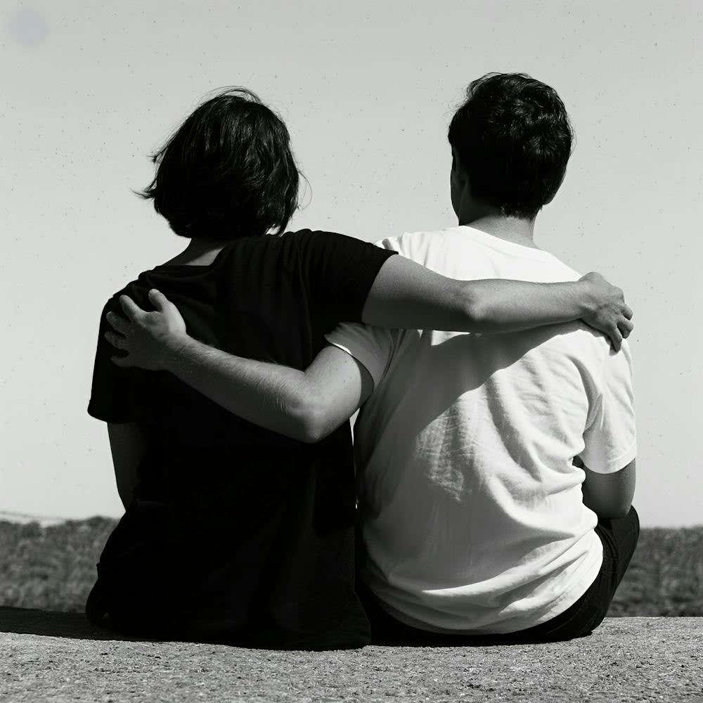 Two People Hugging