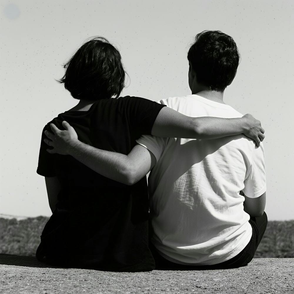 Two People Hugging