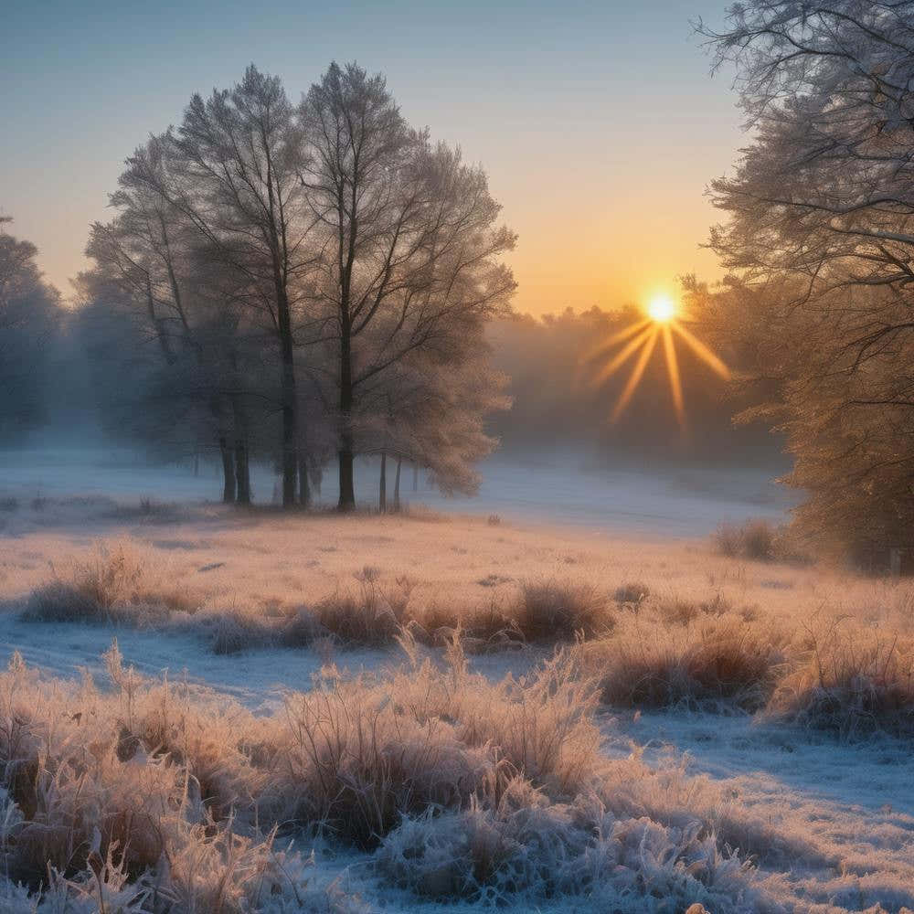 Morning Frost Sunrise