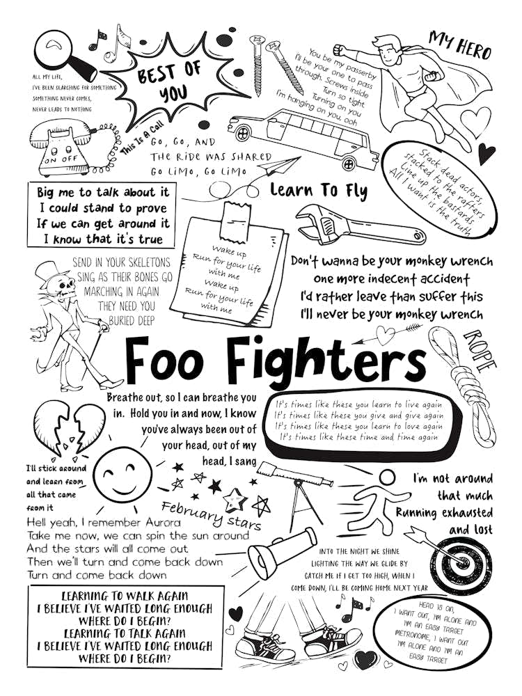 Foo Fighters Doodle Lyrics