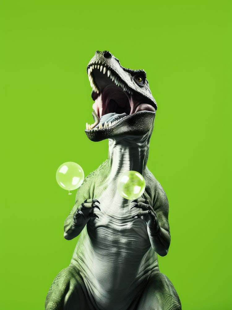T-Rex With Bubbles