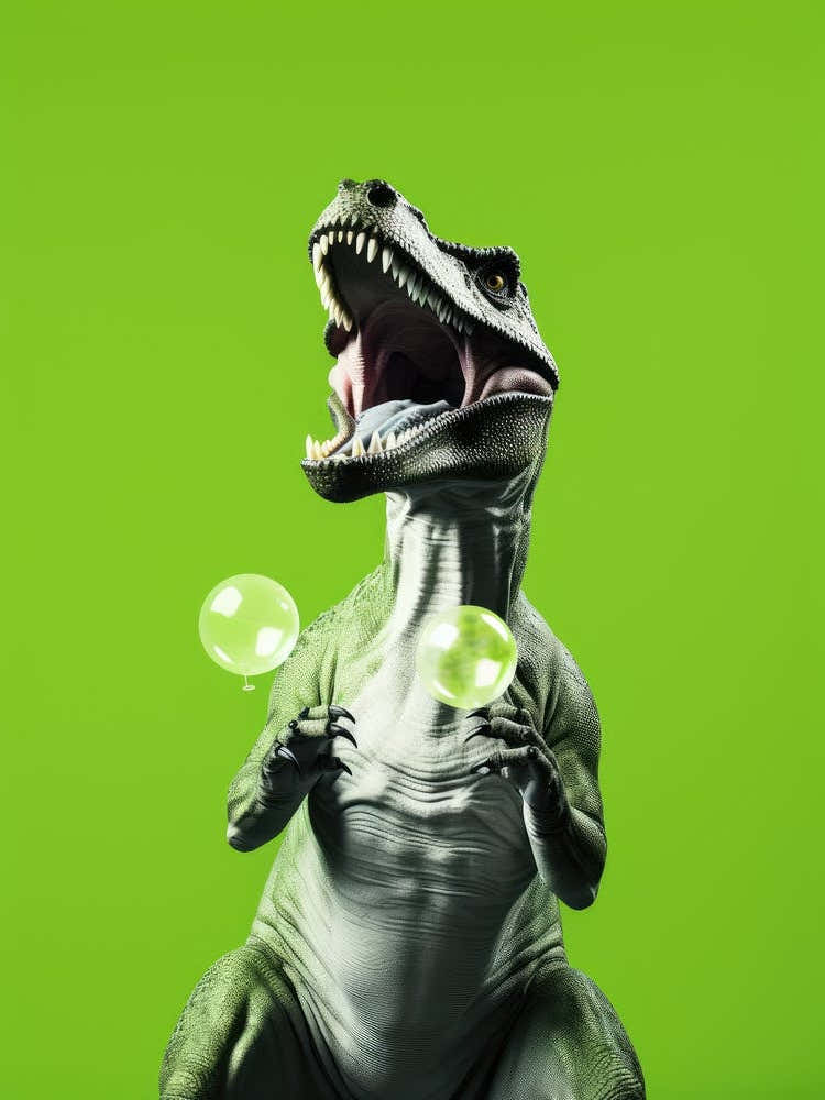 T-Rex With Bubbles