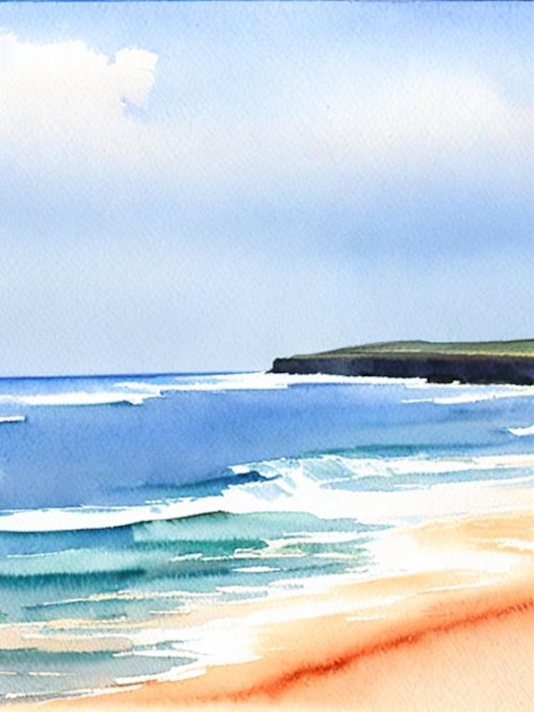 Collaroy Beach, Australia Watercolour