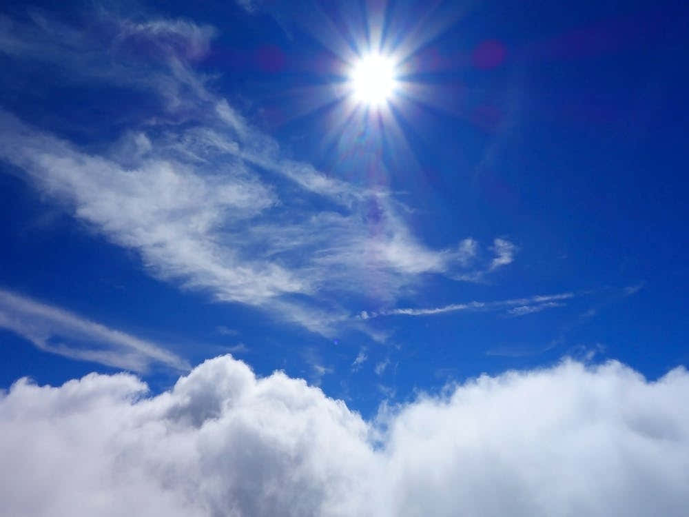 Sun Shining Through Clouds