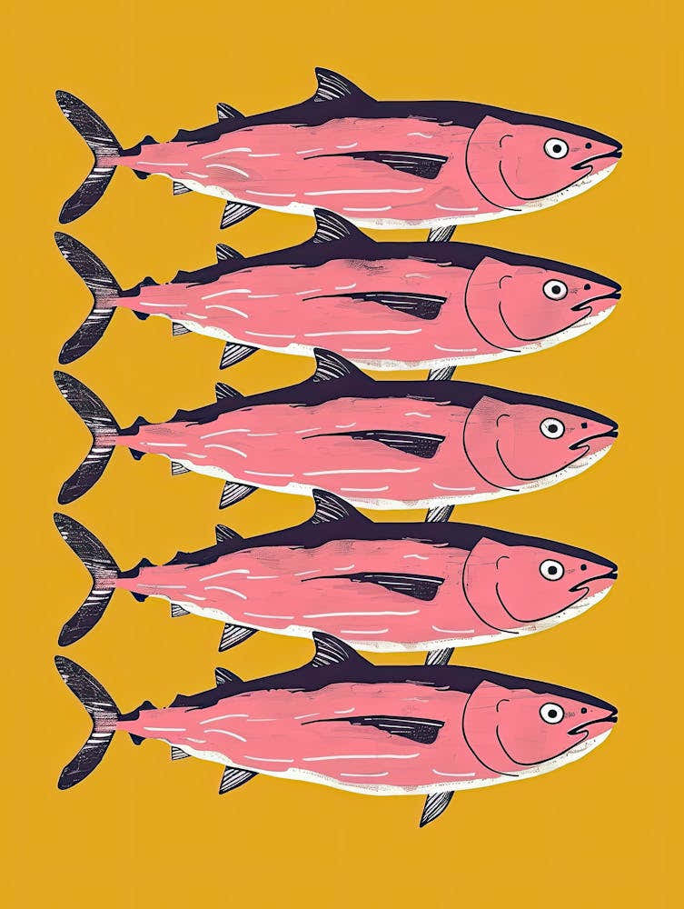 Swimmers Of The Deep Fish Poster