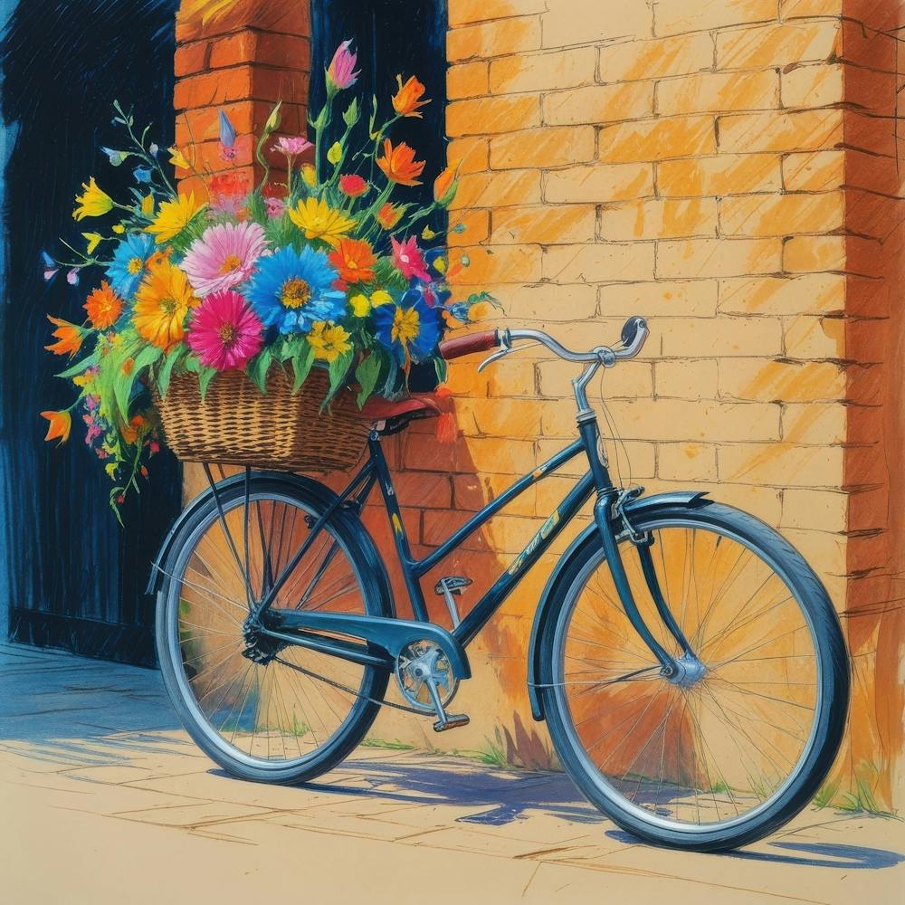 Flowers On A Bike