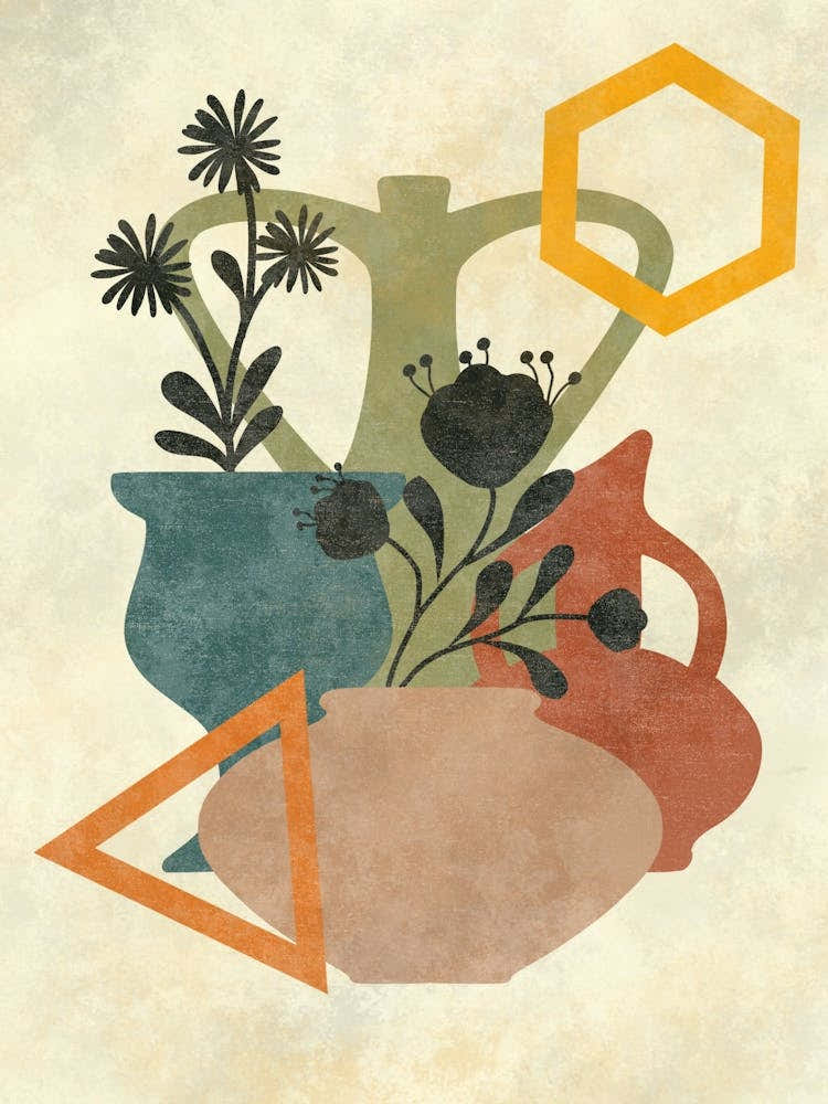 Vases And Geometric Shapes