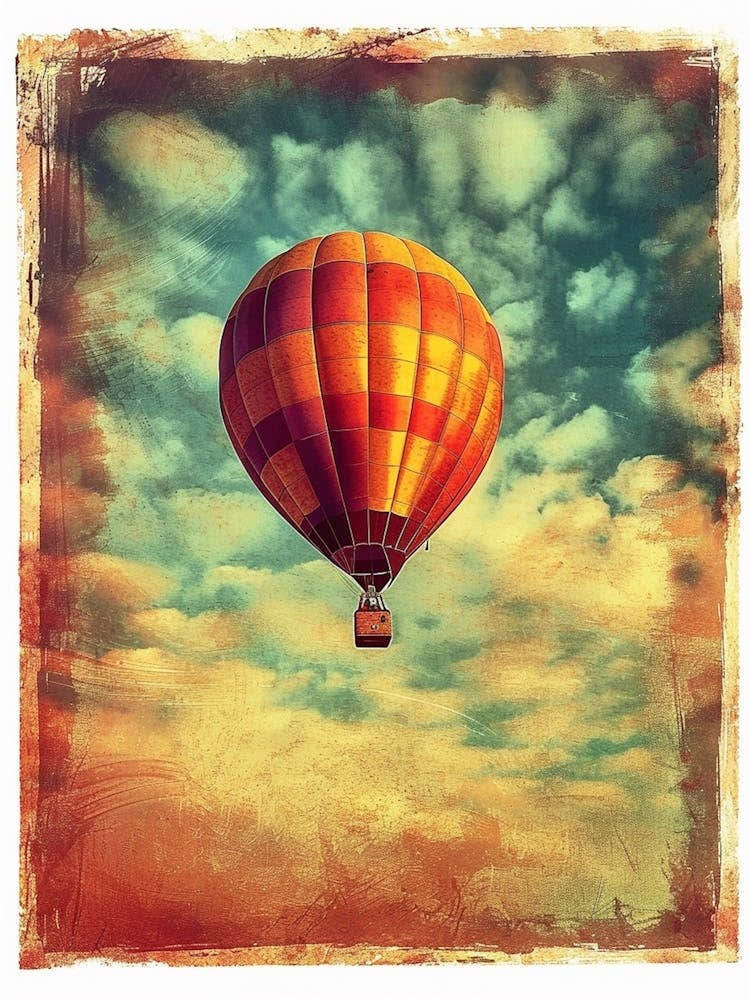 Hot Air Balloon Retro Photo Inspired 4