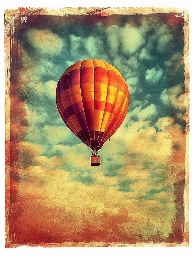 Hot Air Balloon Retro Photo Inspired 4