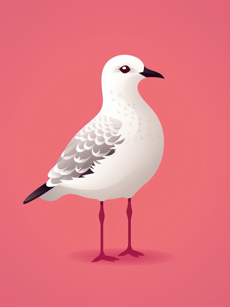 Minimalist Grey Plover 4 Illustration