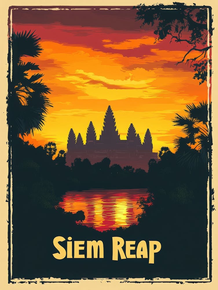 Aihrgdesign A Vintage Travel Poster Of Siem Reap Featuring Th E4c9460c 89b3 4adb 86c7 792458fa1066 2