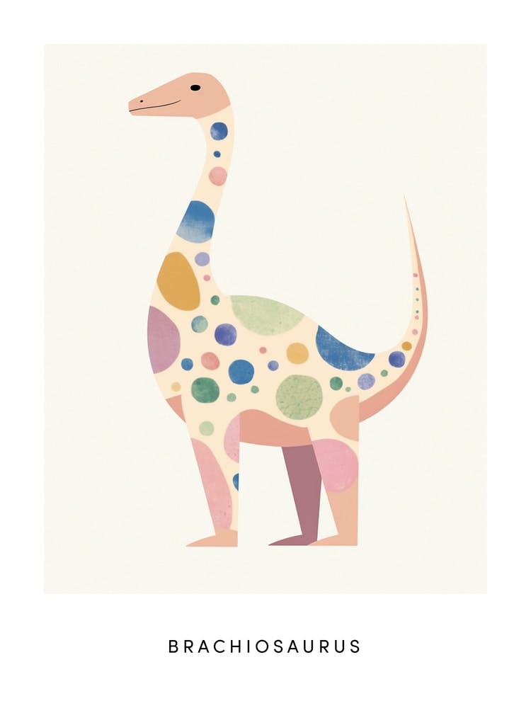 Nursery Dinosaur Art Brachiosaurus 2 Poster