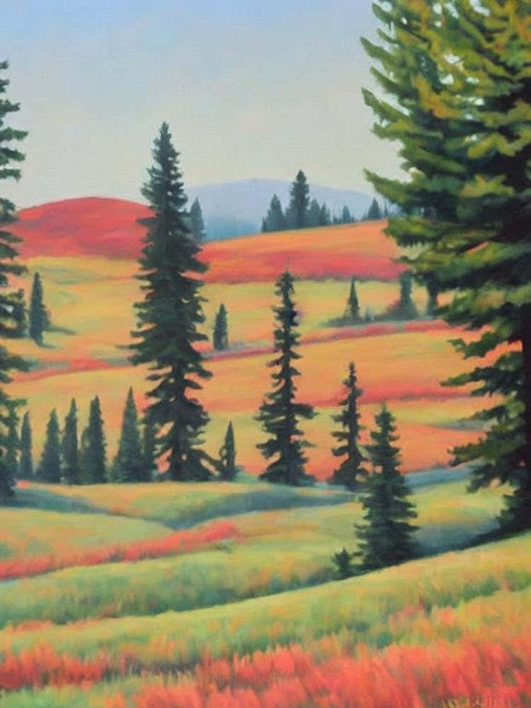 Atlas Cedar Tree Watercolour 1