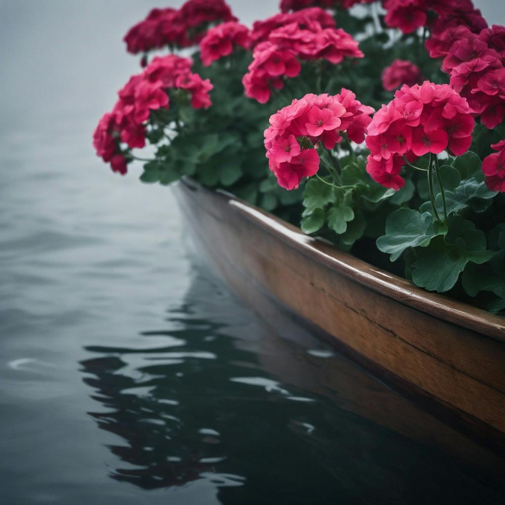 Geraniums In A Boat 1