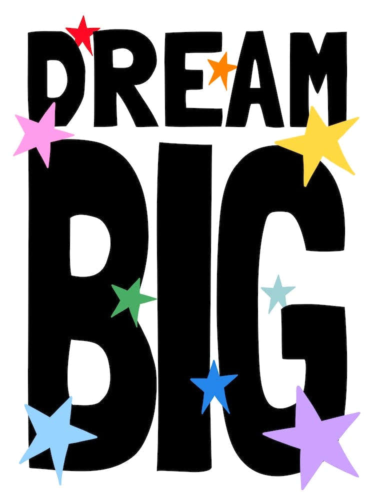 Dream Big Rainbow Stars