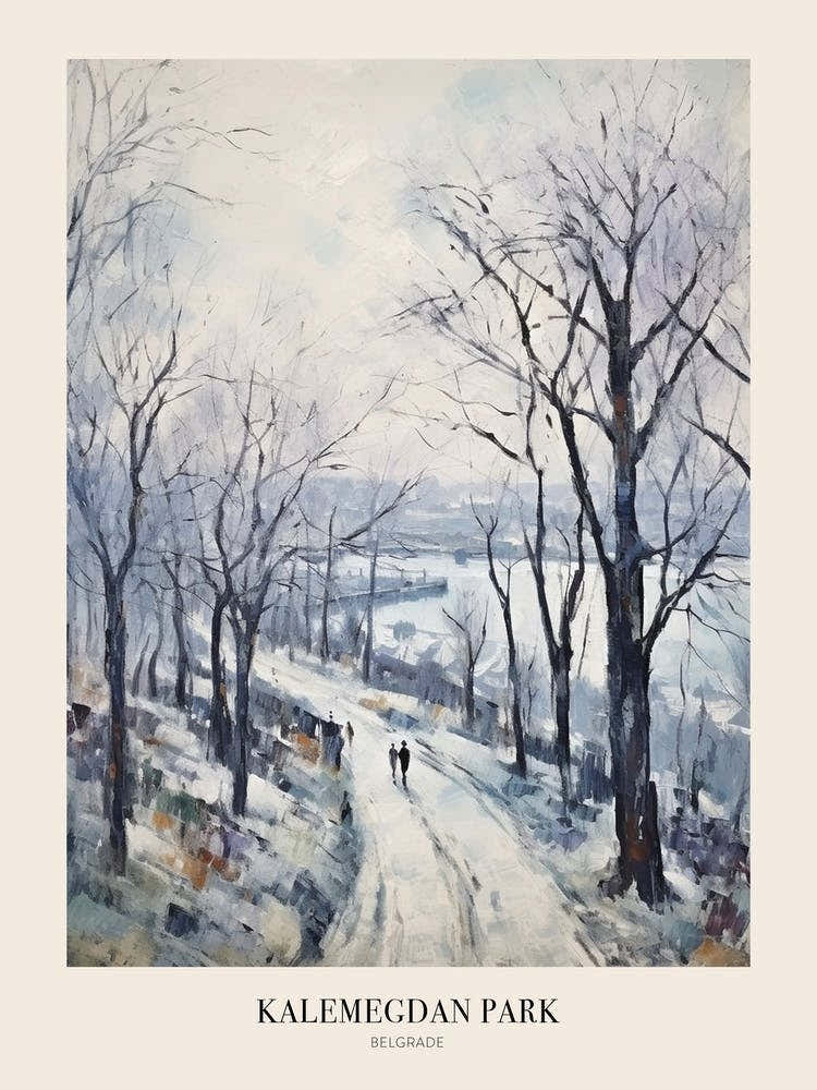 Winter City Park Poster Kalemegdan Park Belgrade Serbia 1