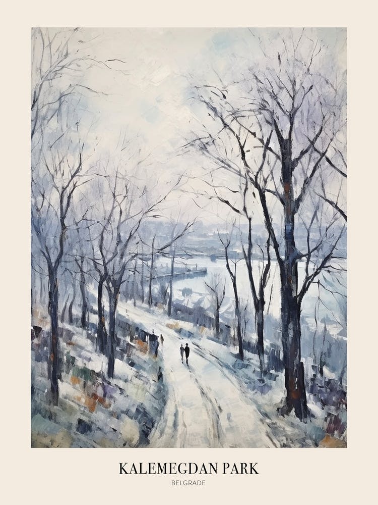 Winter City Park Poster Kalemegdan Park Belgrade Serbia 1
