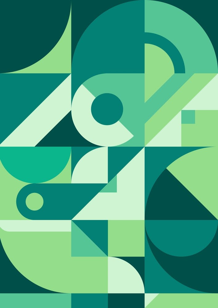 Green Geometric Shapes